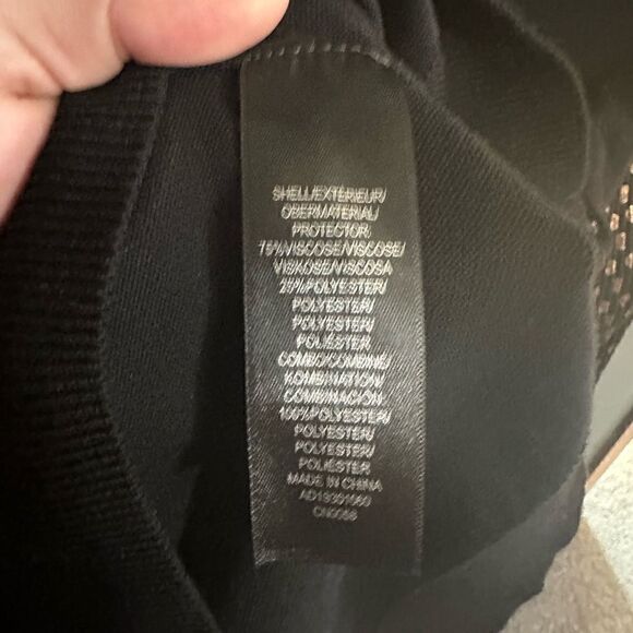 Adrianna Papell Crewneck Sweater Shear Sleeves Gold Polka Dots Size S - Picture 14 of 16